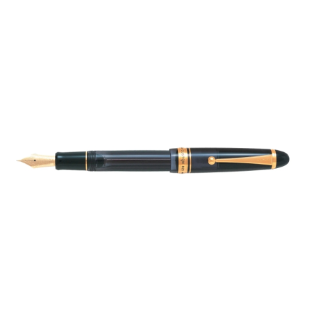 Pilot Custom 823 M Pluma Estilografica - Plumin de Oro de 14K - Cuerpo Negro Transparente - En Estuche de Regalo Individual con