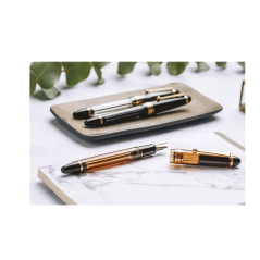 Pilot Custom 823 F Pluma Estilografica - Plumin de Oro de 14K - Cuerpo Transparente - En Estuche de Regalo Individual con un Tin