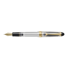Pilot Custom 823 M Pluma Estilografica - Plumin de Oro de 14K - Cuerpo Transparente - En Estuche de Regalo Individual con un Tin