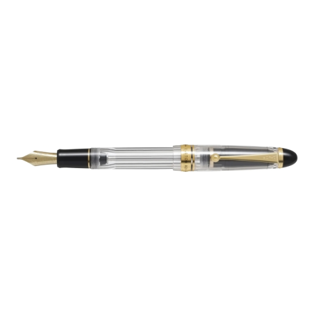 Pilot Custom 823 M Pluma Estilografica - Plumin de Oro de 14K - Cuerpo Transparente - En Estuche de Regalo Individual con un Tin