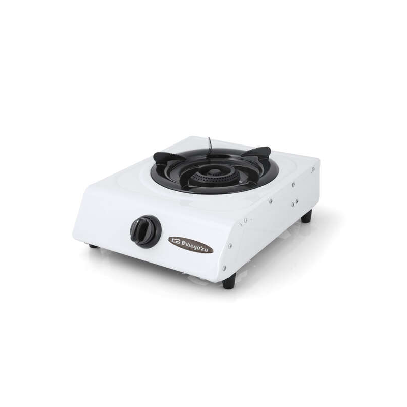 Orbegozo FO 1600 Réchaud à Gaz Blanc - Allumage Piézoélectrique - Brûleur Triple Couronne - Polyvalent et Pratique - Idéal pour