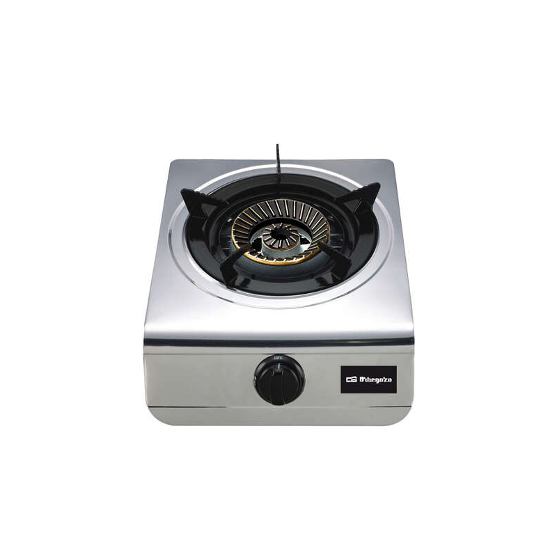 Orbegozo FO 1700 Réchaud à gaz pratique et efficace - Allumage piézoélectrique - Brûleur triple couronne - Corps en acier inoxyd