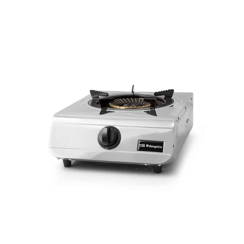 Cuisinière à Gaz Inox Orbegozo FO 1710 - Brûleur Triple Couronne 4,3 kW - Sécurité Thermocouple - Allumage Piézoélectrique - Com