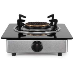 Orbegozo FO 1720 Cuisinière à gaz élégante et sûre - Allumage piézoélectrique - Brûleur triple couronne - Système de sécurité FF
