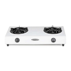 Orbegozo FO 2600 Réchaud à Gaz Butane Blanc - Allumage Piézoélectrique - Deux Brûleurs Triple Couronne - Utilisation Extérieure