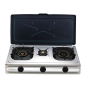 Orbegozo FO 3500 - Cuisinière à gaz compacte et efficace - Allumage piézoélectrique - 3 brûleurs - Corps en acier inoxydable - I