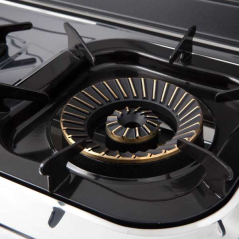 Orbegozo FO 3510 Réchaud à Gaz Inox - Compact et Sûr - 3 Brûleurs - Allumage Piézoélectrique - pour Gaz Butane/Propane
