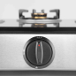 Orbegozo FO 3520 Elegance Cuisinière à Gaz - Allumage Piézoélectrique - 2 Brûleurs Triple Couronne - Sécurité FFD - Acier Inox e