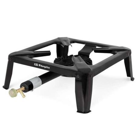 Orbegozo FO 6000 Réchaud à Gaz pour Paellas d'Extérieur - Brûleur Puissant en Fonte - Corps en Acier Émaillé Résistant - Compact