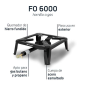 Orbegozo FO 6000 Réchaud à Gaz pour Paellas d'Extérieur - Brûleur Puissant en Fonte - Corps en Acier Émaillé Résistant - Compact