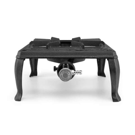 Réchaud à Gaz Portable Résistant Orbegozo FO 6100 - Brûleur Puissant 3,5 kW - Grill en Fonte - Utilisation Extérieure Sécurisée