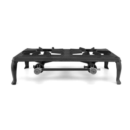 Cuisinière à gaz portable Orbegozo FO 6200 - Puissante et résistante pour une utilisation en extérieur - Grill en fonte - Sûr et