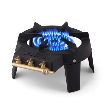 Cuisinière à Gaz Orbegozo FO 6400 Résistante et Efficace - Puissance 7 000 W - Fonte - Double Brûleur - Sûre et Pratique