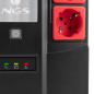 NGS Fortress Bunker SAI 600VA UPS 360W - Batterie intégrée 12V/7 - Technologie Off Line - Fonction AVR - 6x Schukos - Protection