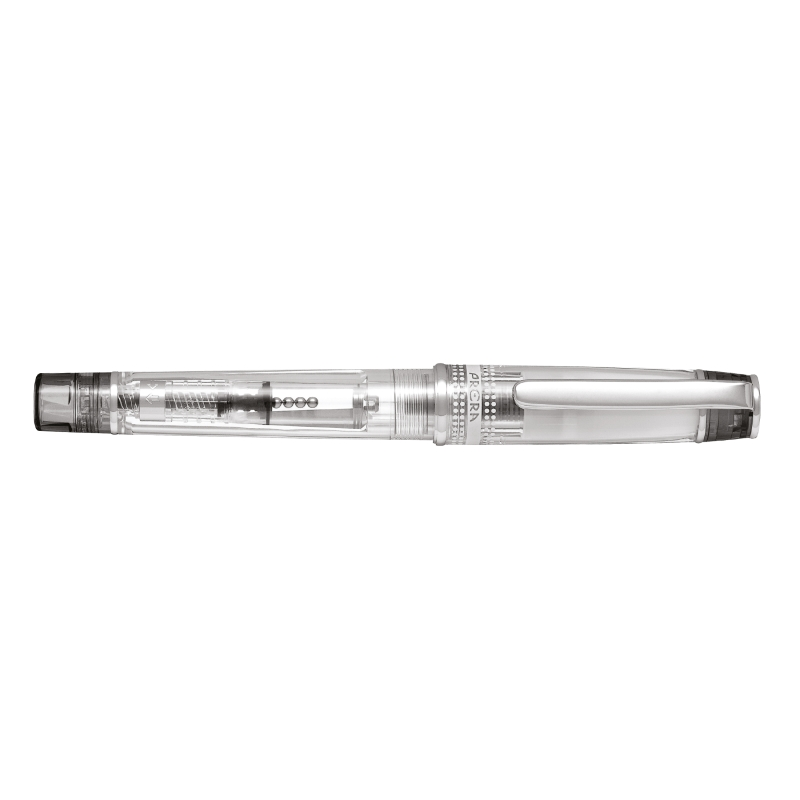 Stylo plume Pilot Prera - Corps transparent - Convertisseur et cartouche d'encre inclus - Noir