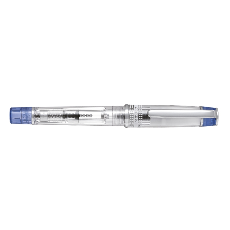 Stylo plume Pilot Prera - Corps transparent - Convertisseur et cartouche d'encre inclus - Bleu