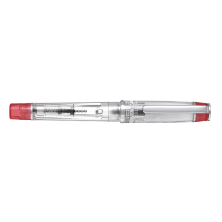 Stylo plume Pilot Prera - Corps transparent - Convertisseur et cartouche d'encre inclus - Rouge