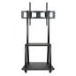 Présentoir de sol Tooq avec roues 37"-100" - Roues verrouillables - Deux étagères - Poids max 150Kg - VESA 800X600mm - Couleur n