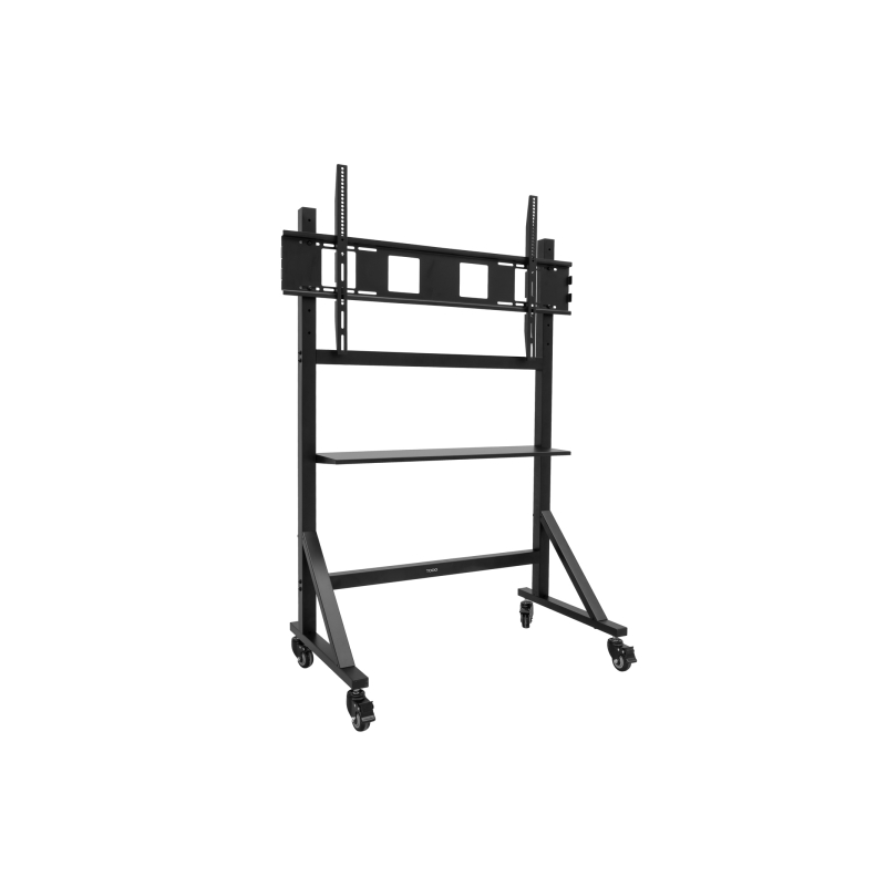 Support de sol Tooq Optimus pour écrans/téléviseurs interactifs de 60 à 105 pouces - Plateau multi-usages - Poids max. 120 kg -
