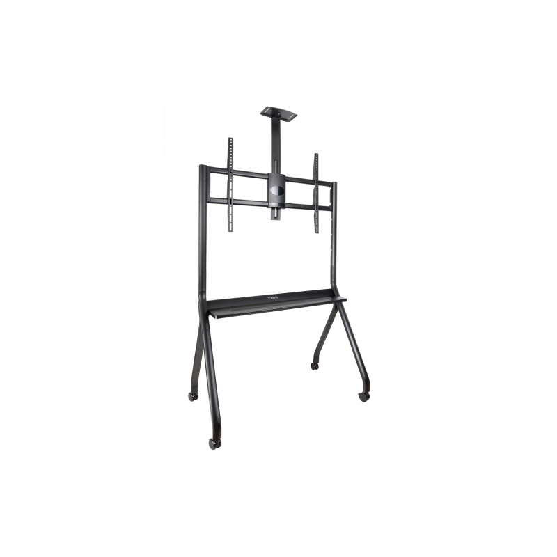 Support de sol Tooq iStar avec roulettes pour écrans 55-100" - Plateau inférieur polyvalent et plateau supérieur réglable pour w