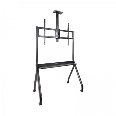 Support de sol Tooq iStar avec roulettes pour écrans 55-100" - Plateau inférieur polyvalent et plateau supérieur réglable pour w