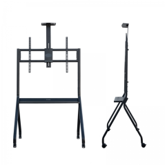 Support de sol Tooq iStar avec roulettes pour écrans 55-100" - Plateau inférieur polyvalent et plateau supérieur réglable pour w