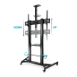 Tooq Floor Support Roues Réglables 60-100 - Couleur Noir