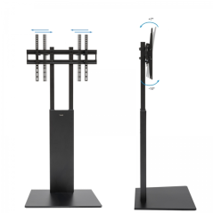 Support de sol fixe pour miroir Tooq pour écrans 32-85" - Réglage de la hauteur et de l'inclinaison - Poids maximum 40 kg - VESA