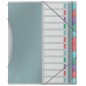 Classeur Esselte Colour'Breeze avec 12 onglets multicolores - Pour format A4 - 3 rabats sur la couverture arrière