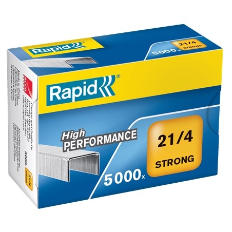 ✅ Rapid Boite de 5000 Agrafes 21/4 - Fil Renforcé Galvanisé - Broche 4mm couleur Acero en stock