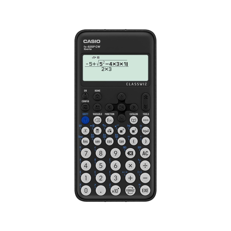 Calculatrice scientifique Casio Iberia Classwiz FX-82SP Écran LCD 12 chiffres - Plus de 300 fonctions - Simplification des fract