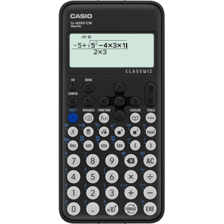 Calculatrice scientifique Casio Iberia Classwiz FX-82SP Écran LCD 12 chiffres - Plus de 300 fonctions - Simplification des fract