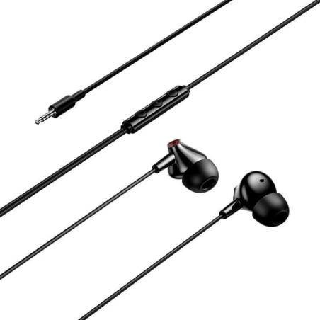 Écouteurs intra-auriculaires Vention Echo Lite avec câble de 1,2 m - Prise jack 3,5 mm - Microphone intégré - Haut-parleur de 12