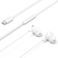 Écouteurs intra-auriculaires Vention Echo Lite avec câble de 1,2 m - USB-C - Microphone intégré - Haut-parleur de 12 mm - Blanc