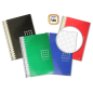 LOT de 6 Cahier Spirale Doré Folio 80 Feuilles 60grs. Grille - Marge surlignée - Couverture extra rigide - Couleurs assorties