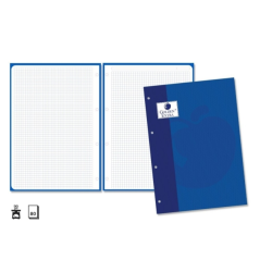 Recharge Golden Extra 80 feuilles 90 g/m², quadrillage 4x4, format A4, 4 trous et bande bleue