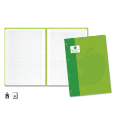 Recharge Golden Extra 80 feuilles 90 g/m², quadrillage 4x4, format A4, 4 trous et bande verte