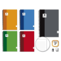 LOT de 10 Cahier à spirales Golden Extra 4e, 80 feuilles, 90 g/m², ligné, marges soulignées, couverture lignée, couleurs assorti