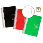 LOT de 6 Cahier à spirales doré 4e année, 80 feuilles, 60 g/m², ligné 3,5 mm, marges marquées, couverture extra rigide, couleurs