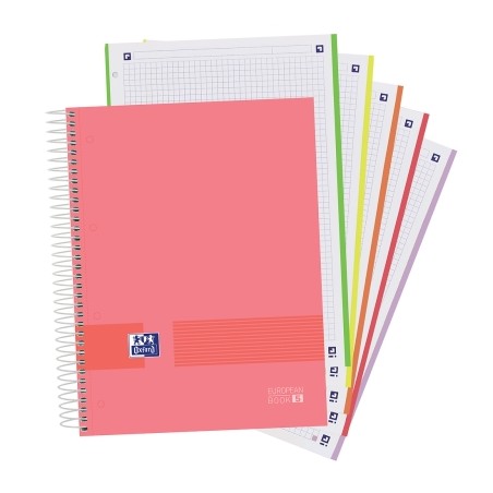 ✅ Oxford Lot de 5 Cahiers à spirale A4+ couleur Surtido en stock