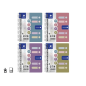 Lot de 12 cahiers A6 dorés, 120 feuilles, 90 g/m², quadrillage 5x5, couverture polypropylène, 4 intercalaires, couleurs métallis