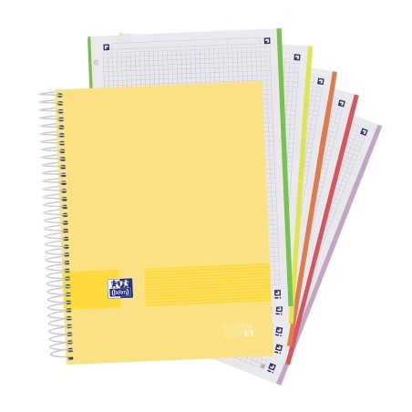 Oxford Lot de 5 Cahiers à spirale A4+