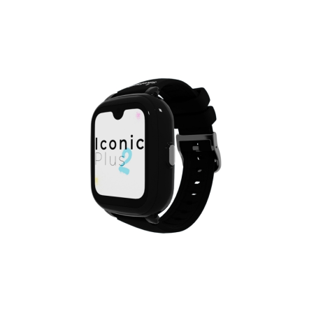 Montre connectée Savefamily Iconic Plus 2 pour enfants avec GPS et appels - IP67 - Batterie 850 mAh - IA - Noir