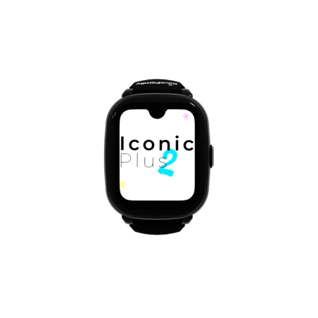 Montre connectée Savefamily Iconic Plus 2 pour enfants avec GPS et appels - IP67 - Batterie 850 mAh - IA - Noir