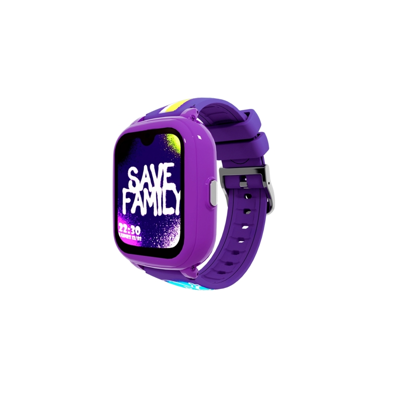 Montre connectée Savefamily Iconic Plus 2 pour enfants avec GPS et appels - IP67 - Batterie 850 mAh - IA - Couleur graffiti