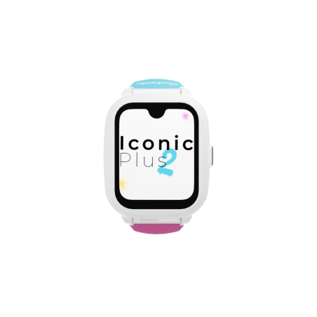 Montre connectée Savefamily Iconic Plus 2 pour enfants avec GPS et appels - IP67 - Batterie 850 mAh - IA - Couleur pop