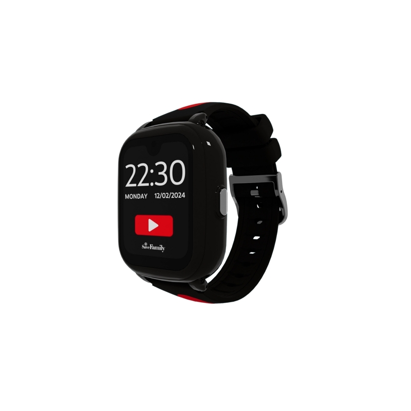 Montre connectée Savefamily Iconic Plus 2 pour enfants avec GPS et appels - IP67 - Batterie 850 mAh - IA - Streamer couleur