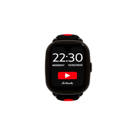 Montre connectée Savefamily Iconic Plus 2 pour enfants avec GPS et appels - IP67 - Batterie 850 mAh - IA - Streamer couleur