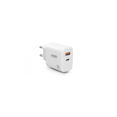 Chargeur USB-C Urban Factory Power 65 W GaN - 1 port USB-C 45 W + 1 port USB-A 18 W - Charge rapide - Blanc