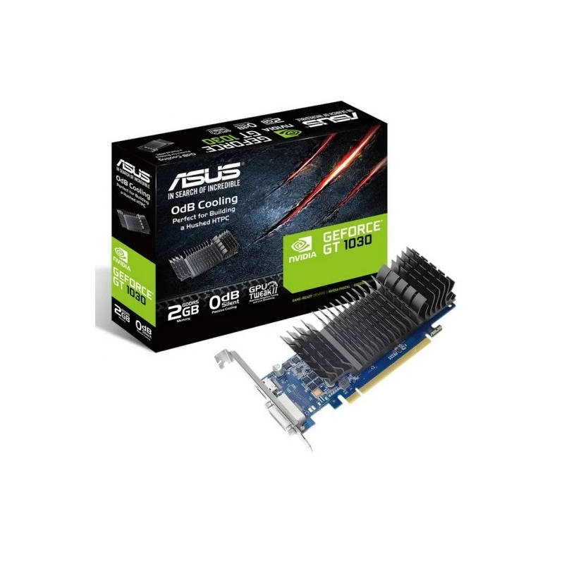 Carte graphique silencieuse Asus GeForce GT 1030 2 Go GDDR5 NVIDIA